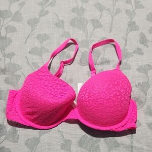 Victoria's Secret Hot Pink Lace Bra